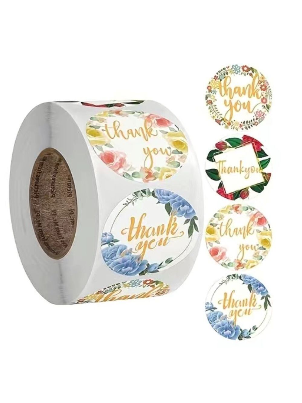 500 1” Roll Garland Thank You Stickers PRICE IS FIRM